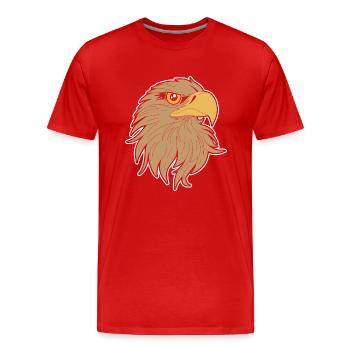 Vogel Fan Raubvogel Adler Falke Bussard Design - Männer Premium Bio T-Shirt - Rot - Vorne - Damien (186cm)