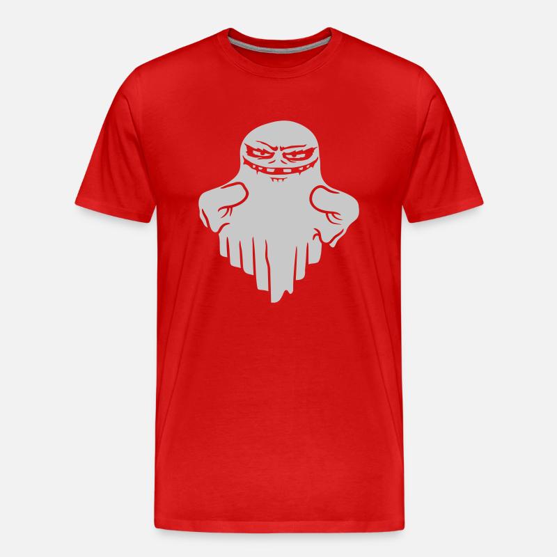 Comic Floating Monster Ghost - Men's Premium Organic T-Shirt - red