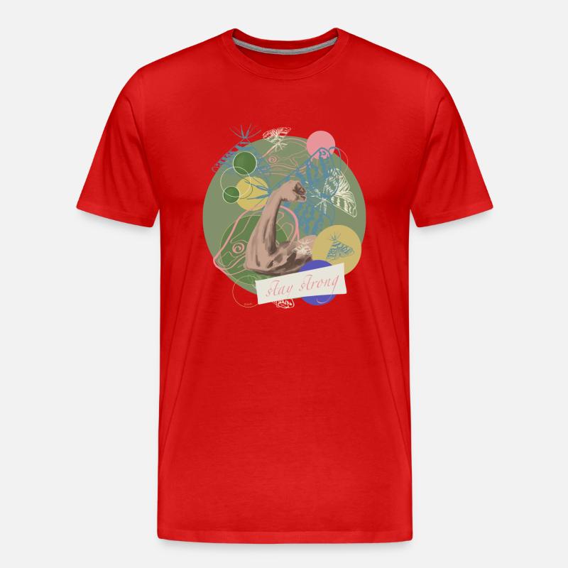 Stay Strong mit Text - Männer Premium Bio T-Shirt - Rot