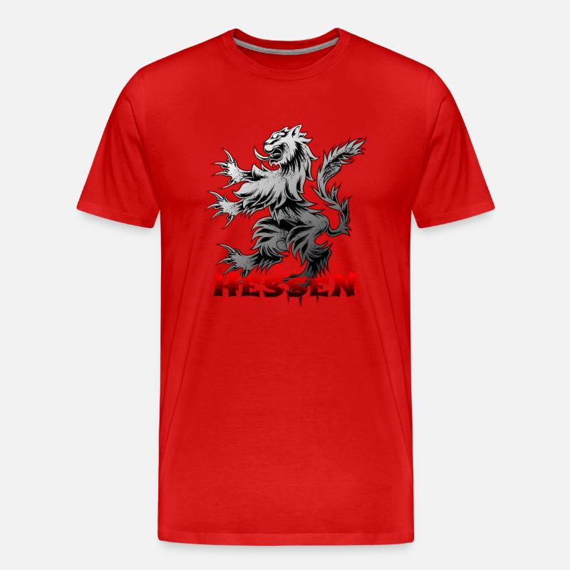 Hessisches Design "Hessen-Logo" - Männer Premium Bio T-Shirt - Rot