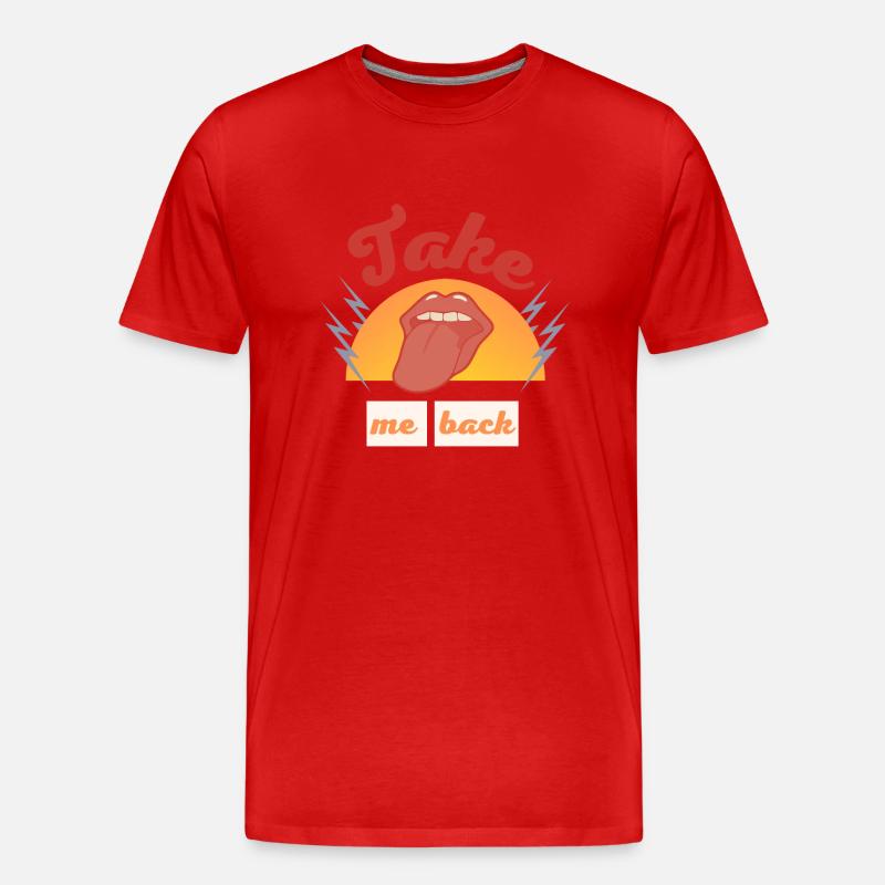 Take me back - Männer Premium Bio T-Shirt - Rot