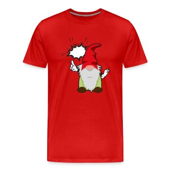 Grummelzwerg Mad - Men's Premium Organic T-Shirt - red - Front - Damien (186cm)
