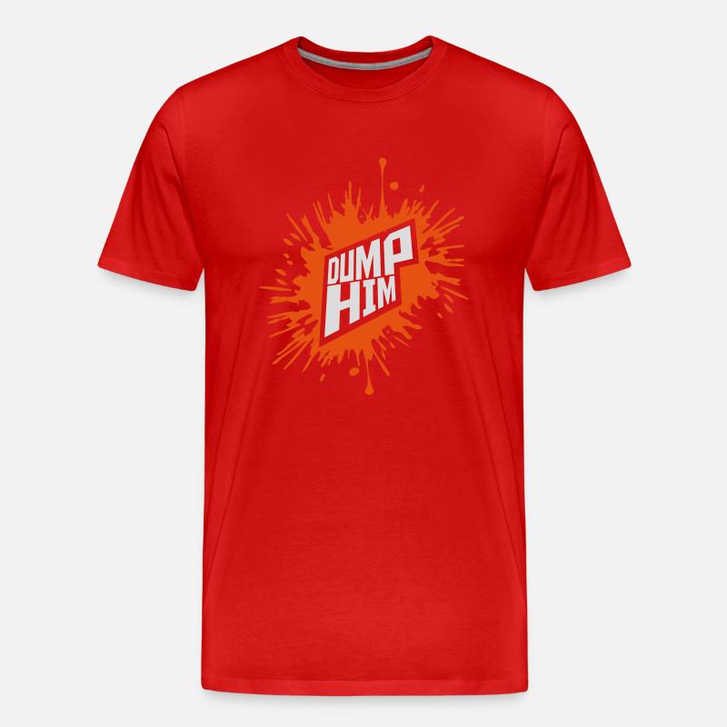 dump him Zitat Logo - Männer Premium Bio T-Shirt - Rot