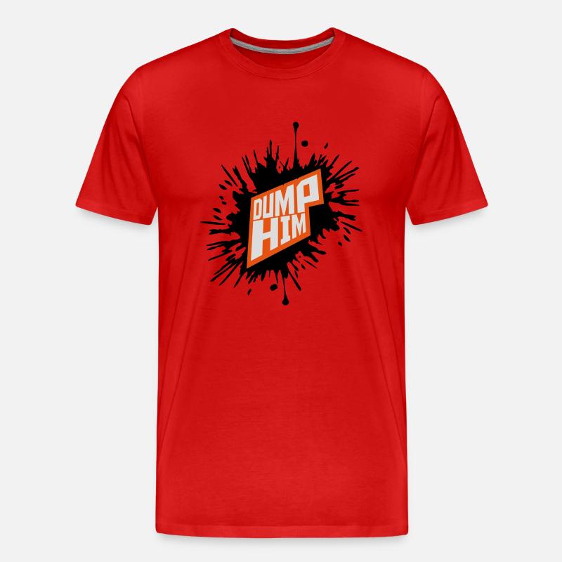 dump him Zitat Logo - Männer Premium Bio T-Shirt - Rot