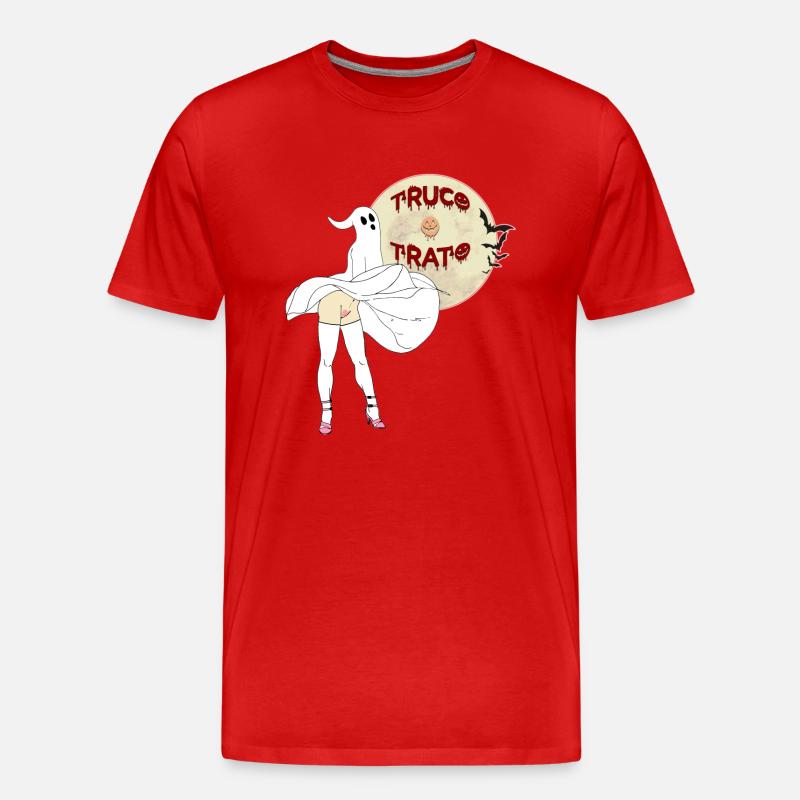 Süßes oder Saures - Männer Premium Bio T-Shirt - Rot