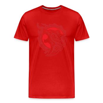 Viking Berserker - Men's Premium Organic T-Shirt - red - Front - Damien (186cm)