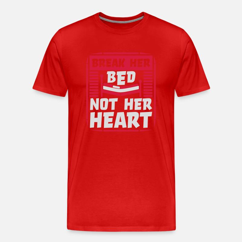 break her bed Zitat - Männer Premium Bio T-Shirt - Rot