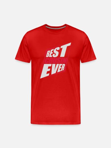 best cousin ever quote - Men's Premium Organic T-Shirt - red