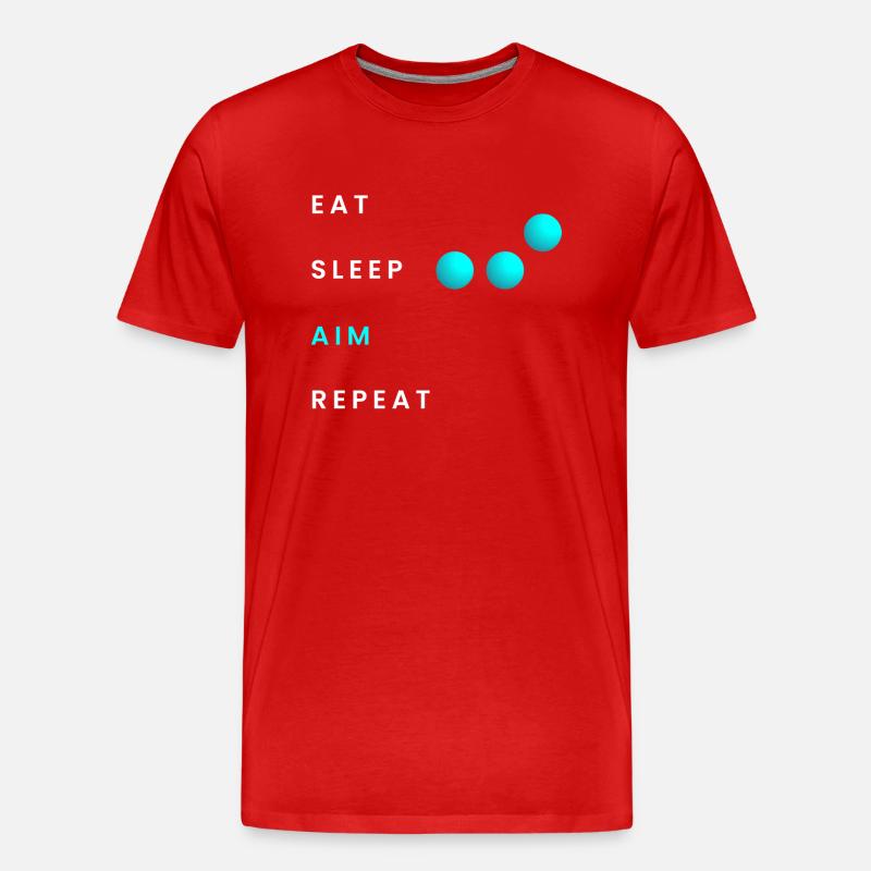 Manger Sommeil Objectif Répéter - T-shirt bio Premium Homme - rouge