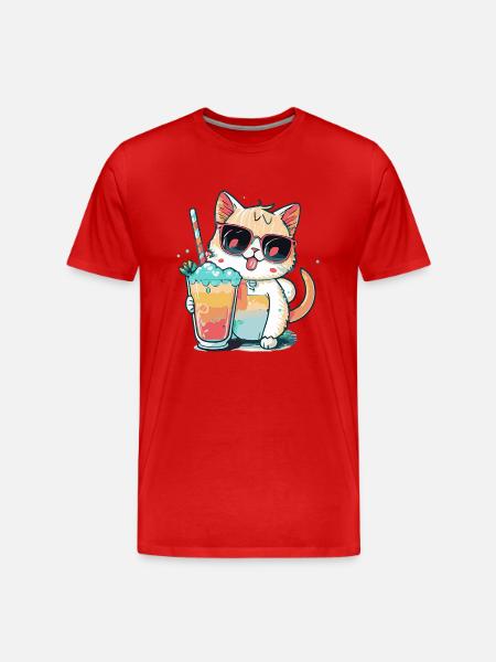 A cat lover's dream - Men's Premium Organic T-Shirt - red