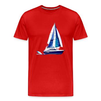 voilier voilier voilier voilier voilier voilier - T-shirt bio Premium Homme - rouge - Devant - Damien (186cm)