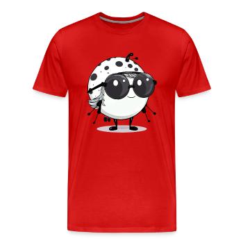 Ali ladybug - Men's Premium Organic T-Shirt - red - Front - Damien (186cm)