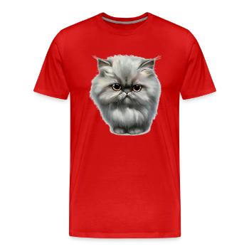 Perse - T-shirt bio Premium Homme - rouge - Devant - Damien (186cm)