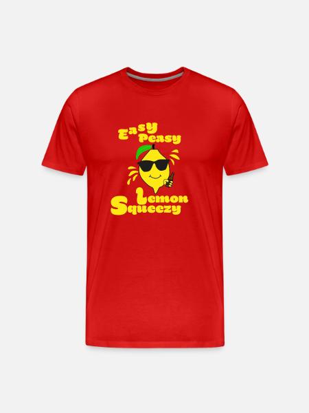 Easy Peasy Lemon Squeezy - Männer Premium Bio T-Shirt - Rot
