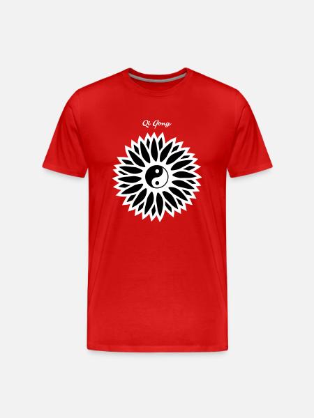 Qigong flower sign - Men's Premium Organic T-Shirt - red