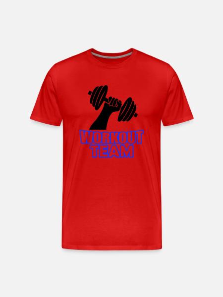 workout team - Männer Premium Bio T-Shirt - Rot