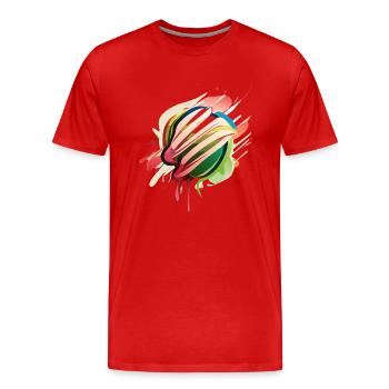 Buntes Obst - Männer Premium Bio T-Shirt - Rot - Vorne - Damien (186cm)
