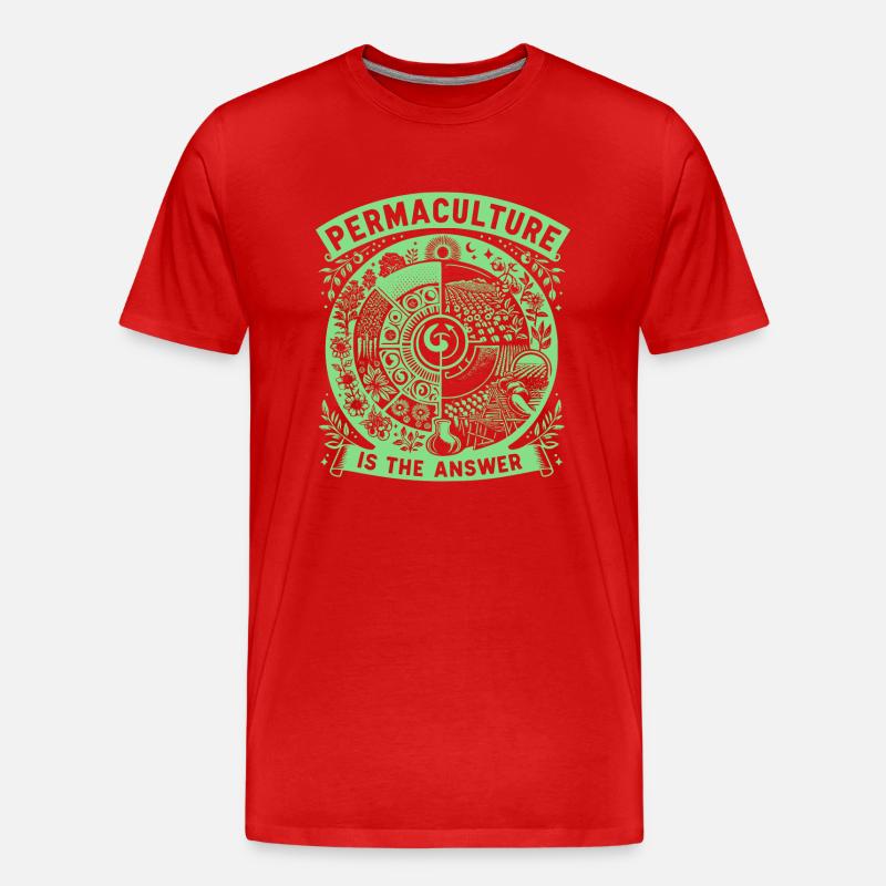 Permaculture Is The Answer - Männer Premium Bio T-Shirt - Rot