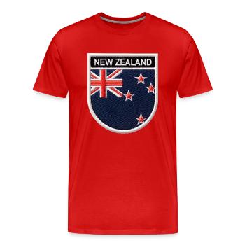 Neuseeland Aotearoa Kiwi 14 - Männer Premium Bio T-Shirt - Rot - Vorne - Damien (186cm)