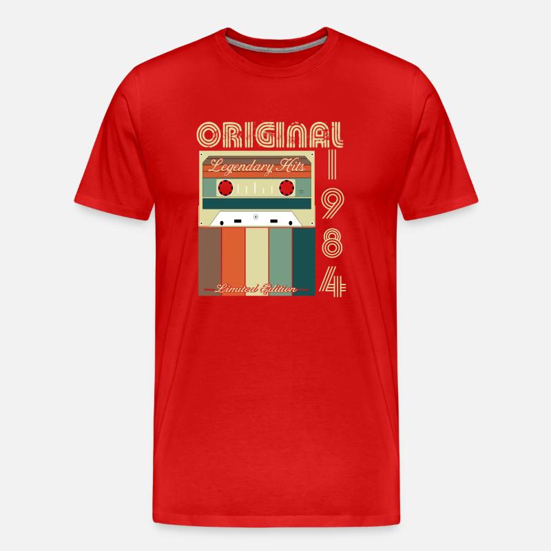 Legendäres Jubiläum 1984 - Männer Premium Bio T-Shirt - Rot