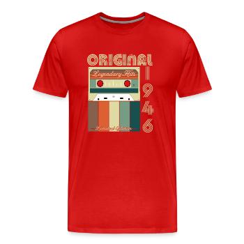 Legendäres Jubiläum 1946 - Männer Premium Bio T-Shirt - Rot - Vorne - Damien (186cm)