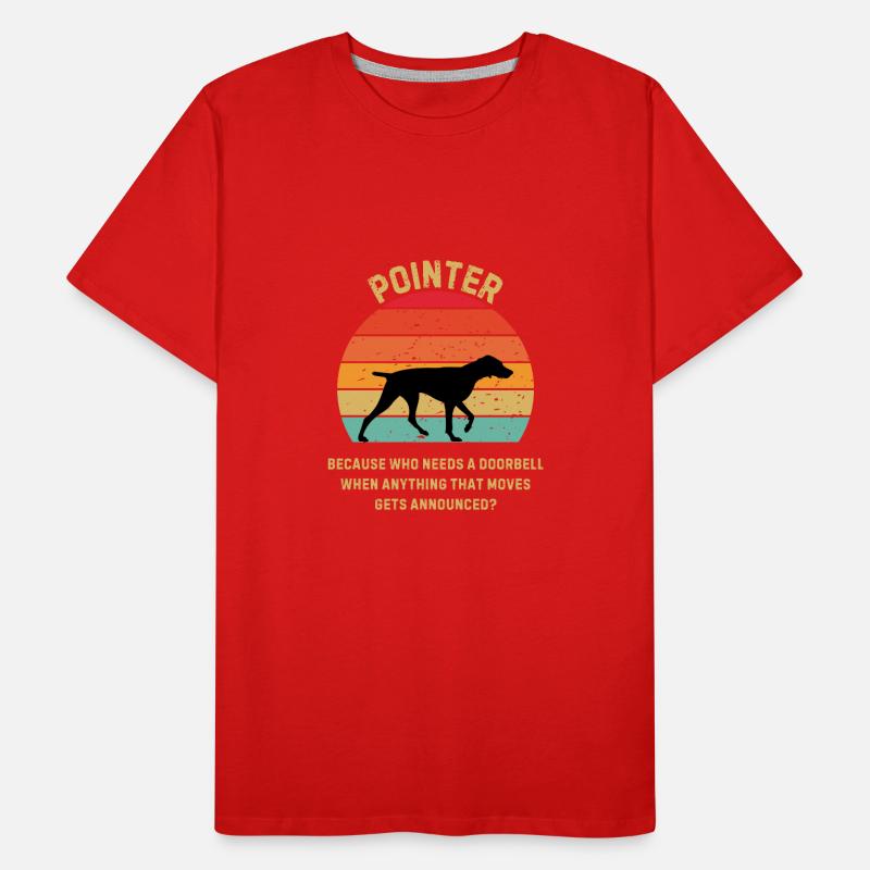 Pointer Retro Sunset Men's Premium Organic T-Shirt