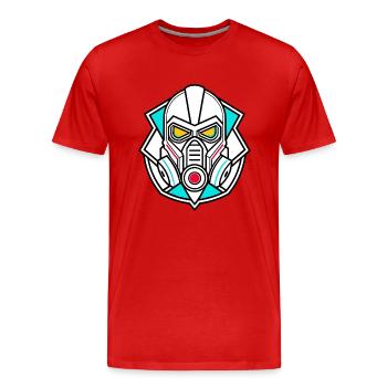 Masque à gaz - T-shirt bio Premium Homme - rouge - Devant - Damien (186cm)