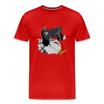 Controller Gamepad Wolly Sheepling - Männer Premium Bio T-Shirt - Rot - Vorne - Damien (186cm)