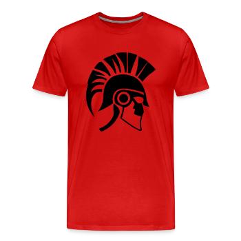 Sparta Guerrier Spartan - T-shirt bio Premium Homme - rouge - Devant - Damien (186cm)