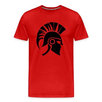 Sparta Guerrier Spartan - T-shirt bio Premium Homme - rouge - Devant - Damien (186cm)