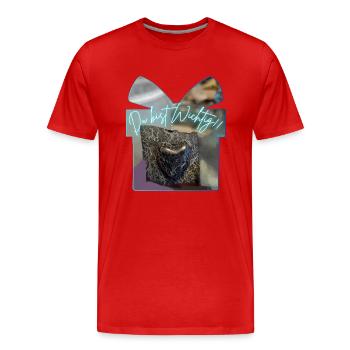 Du bist Wichtig - Männer Premium Bio T-Shirt - Rot - Vorne - Damien (186cm)