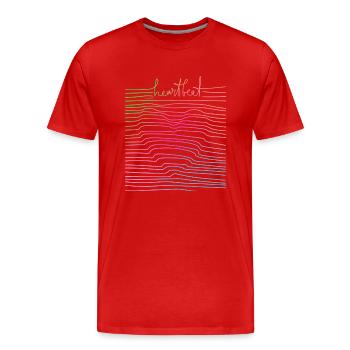 Heartbeat - Männer Premium Bio T-Shirt - Rot - Vorne - Damien (186cm)