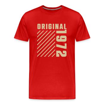 Original 1972 Authentic 1972 Vintage Bursdag - T-shirt bio Premium Homme - rouge - Devant - Damien (186cm)