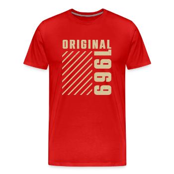 Original 1969 Authentic 1969 Vintage Bursdag - T-shirt bio Premium Homme - rouge - Devant - Damien (186cm)