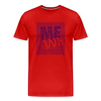 me we scribble - Männer Premium Bio T-Shirt - Rot - Vorne - Damien (186cm)