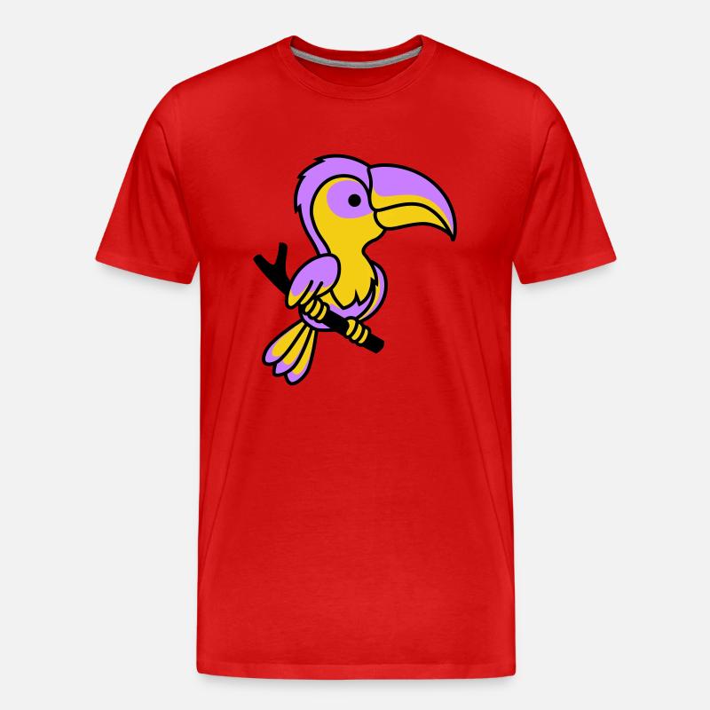 Perroquet1 - T-shirt bio Premium Homme - rouge