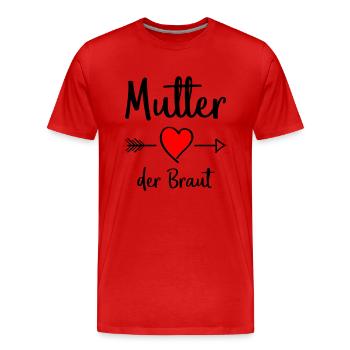 Mère de la mariée - T-shirt bio Premium Homme - rouge - Devant - Damien (186cm)