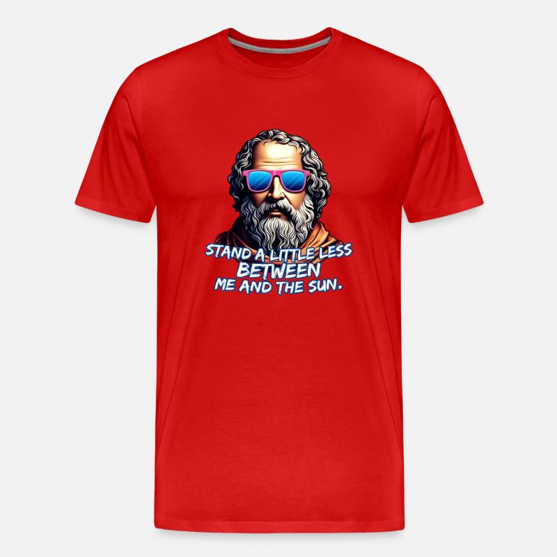 Cooles Diogenes Zitat - Männer Premium Bio T-Shirt - Rot