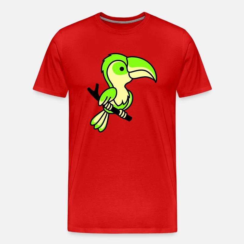 papagei - Männer Premium Bio T-Shirt - Rot