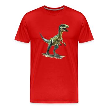The extinction of the dinosaurs - Men's Premium Organic T-Shirt - red - Front - Damien (186cm)