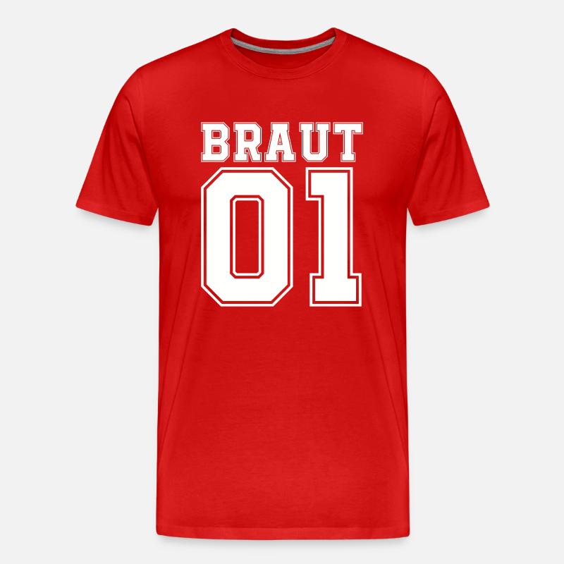 braut 01 - Männer Premium Bio T-Shirt - Rot