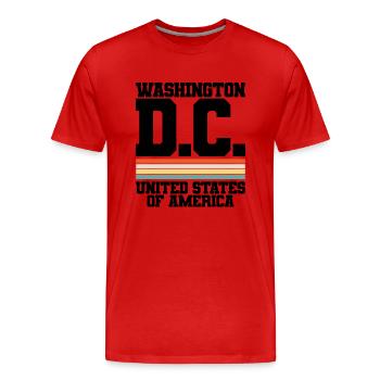 WASHINGTON D.C. United States of America - Männer Premium Bio T-Shirt - Rot - Vorne - Damien (186cm)