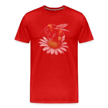 Bourdon - T-shirt bio Premium Homme - rouge - Devant - Damien (186cm)
