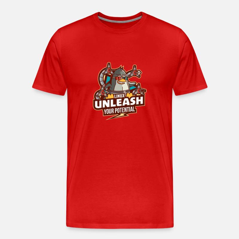 Linux unleash your potential - Men's Premium Organic T-Shirt - red