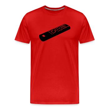 Remote control, push, television controllers, - Men's Premium Organic T-Shirt - red - Front - Damien (186cm)