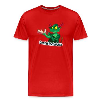 zahntechniker - Männer Premium Bio T-Shirt - Rot - Vorne - Damien (186cm)