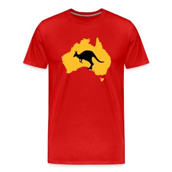 Australien - Männer Premium Bio T-Shirt - Rot - Vorne - Damien (186cm)
