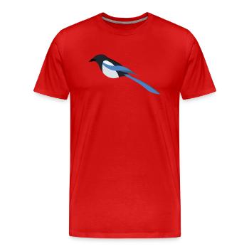 Elster - Männer Premium Bio T-Shirt - Rot - Vorne - Damien (186cm)