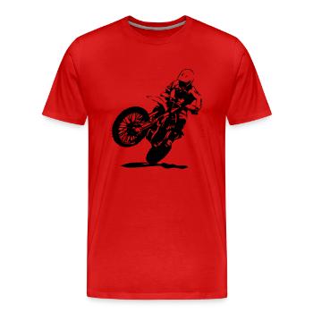 Motocross - Männer Premium Bio T-Shirt - Rot - Vorne - Damien (186cm)