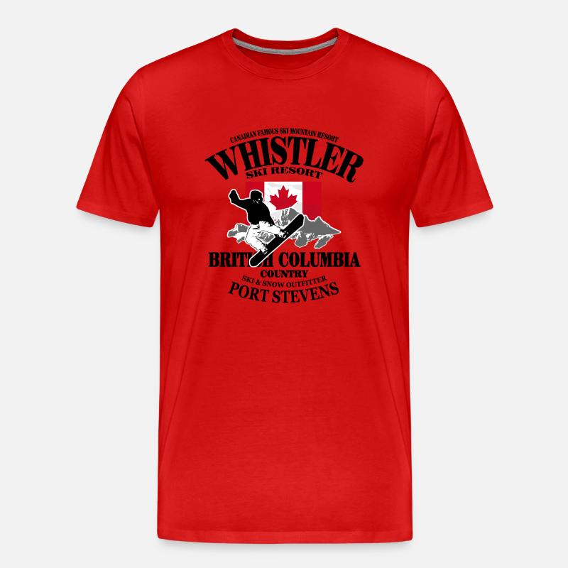 Canada - Snowboarding - Männer Premium Bio T-Shirt - Rot